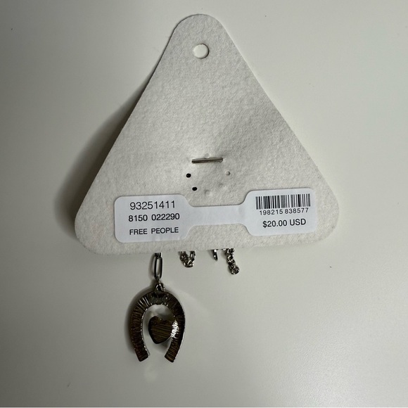 Free People Total Eclipse Silver Lucky charms Brooch Pin NWT - Picture 4 of 4